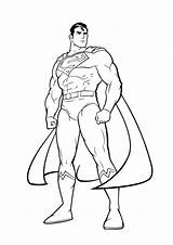 Colorir Superman Heroes Justiça Herois Lindos Vingadores Voltar sketch template