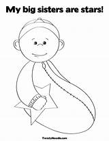 Sister Big Coloring Pages Printable Baby Brother Getcolorings Color Getdrawings sketch template