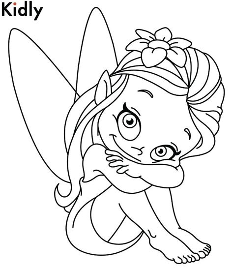 cute fairy coloring pages  getdrawings