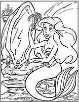 Mermaid Coloring Little Pages Ariel Printable Kids sketch template