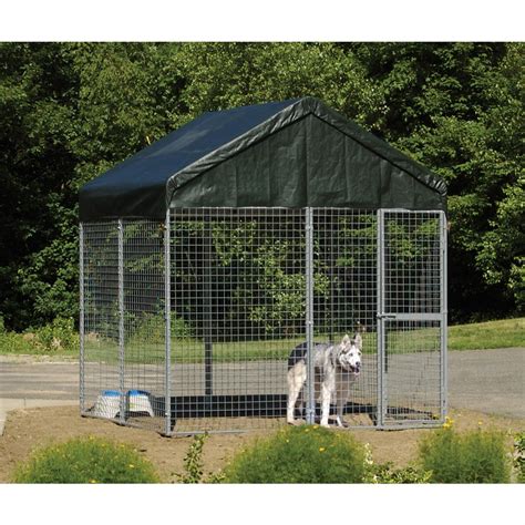 shelter logic  modular big dog covered kennel  dog kennels beds  sportsmans guide