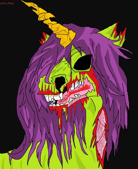 zombie unicorn sketch finishes  evilsushicat  deviantart