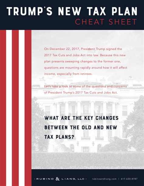 Trumps New Tax Plan Cheat Sheet