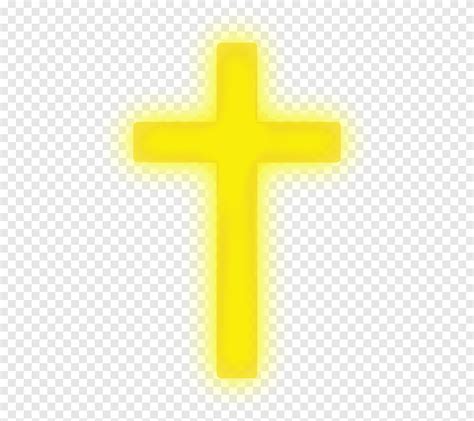 yellow religion neon cross  symmetry cross png pngegg