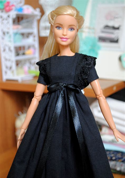 barbie black dress  lace clothes  barbie doll etsy