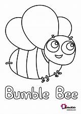 Bee Bumble Bubakids Bumblebee Animalcoloring sketch template