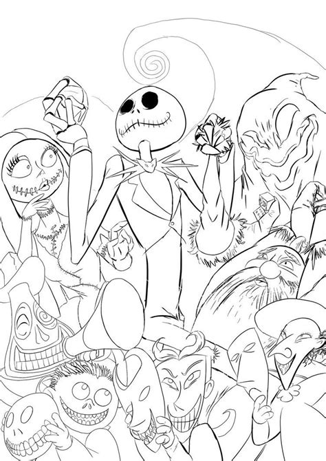 image result  nightmare  christmas coloring page disney