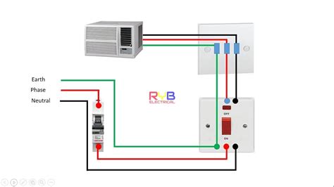 window ac wiring connection diagram ryb electrical youtube