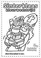 Sinterklaas Kleurwedstrijd Kleurplaat Wedstrijd sketch template