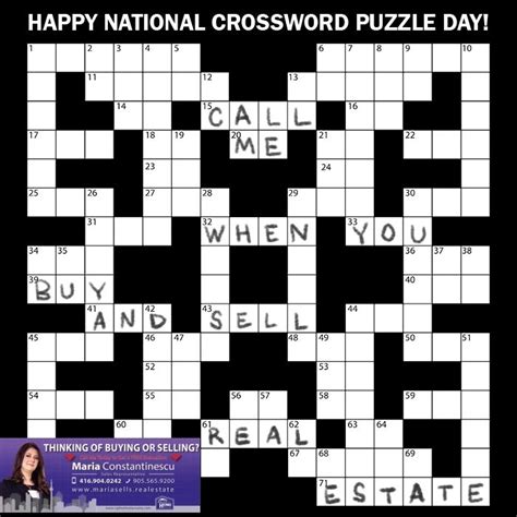 happy national crossword puzzle day realestate gtarealestate
