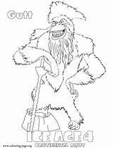 Ice Age Coloring Pages Captain Colouring Gutt Shira Ellie Shera Continental Drift Popular Printable Character Print Books sketch template