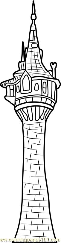 rapunzels tower coloring page  tangled coloring pages
