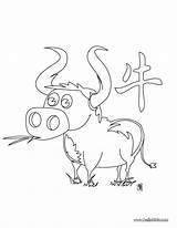 Ox Coloring Boeuf Chinese Zodiac Pages Coloriage Et Grenouille Drawing Dessin Hellokids Colorier Print Color Getdrawings Comments Books sketch template
