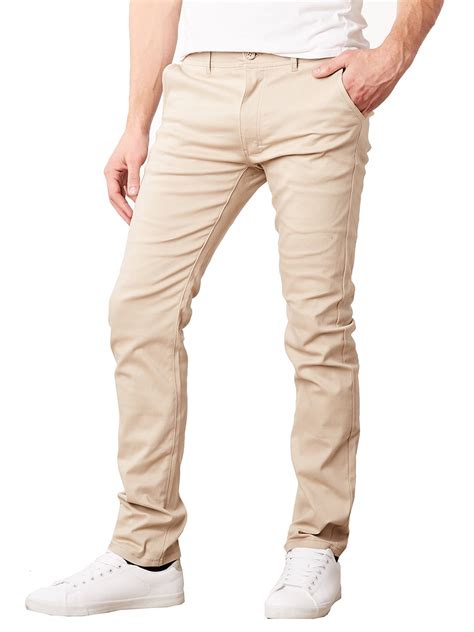mens cotton chino pants slim fit casual stretch walmartcom