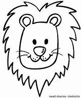 Lion Face Coloring Head Pages Template Sheet Printable Lions Print Color Cartoon Treehut Baby African Set Mask Getcolorings Sheets Choose sketch template