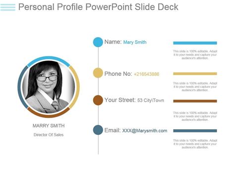 personal profile powerpoint  deck powerpoint  templates