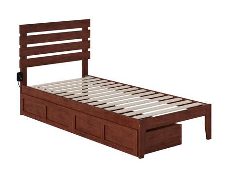oxford twin extra long bed  usb turbo charger   extra long drawers  walnut walmartcom
