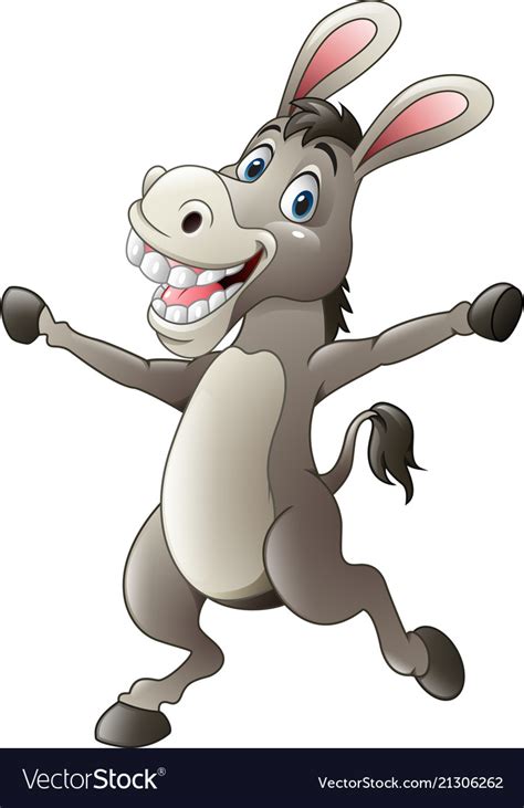 cartoon funny donkey royalty  vector image