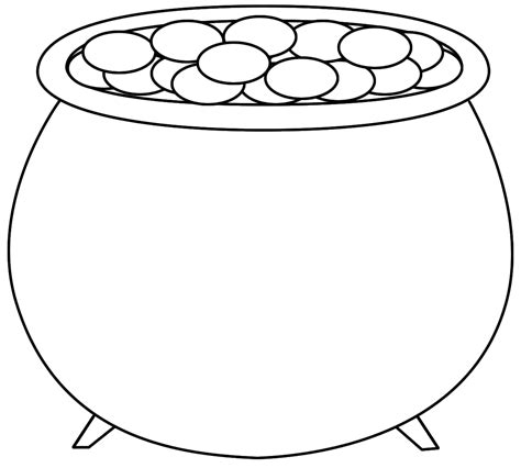 pot colouring pages clipart