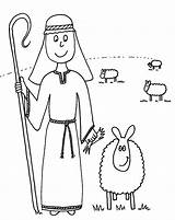 Shepherd Shepherds Lost Kleurplaten Getdrawings Lammetjes Sketchite sketch template