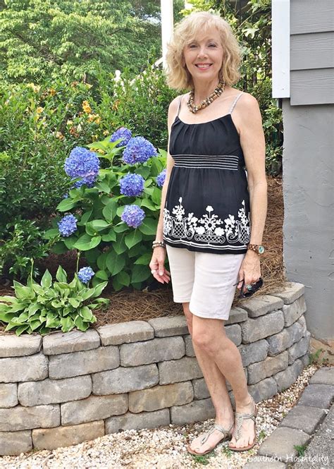 Fashion Over 50 Casual Shorts And Top Southern Hospitality