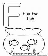 Fish Coloring Alphabet Pages Printable Print Color Popular sketch template