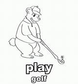 Golf Coloring Pages Kids Play sketch template