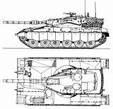 Merkava Drawingdatabase Blueprints Amx Centurion Leclerc sketch template