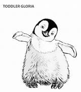 Happy Feet Coloring Pages Gloria Template sketch template
