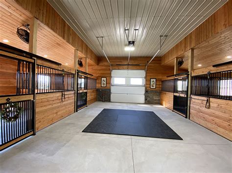 beautiful  stall barn  montana stable style