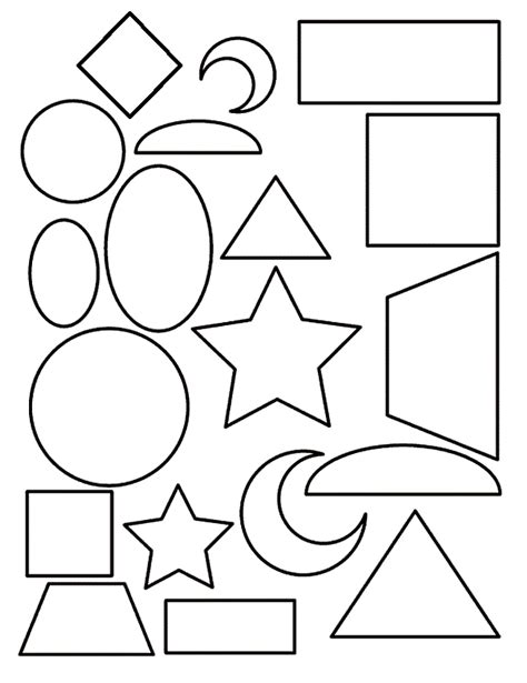 shape coloring pages  toddlers coloring home