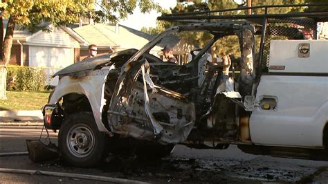 man survives  truck explodes  northglenn cbs colorado