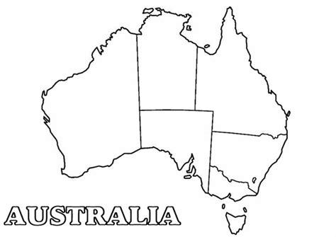 map  australia coloring page  printable coloring pages