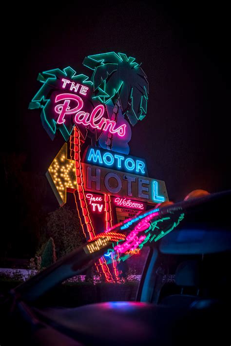 The Palms Motor Hotel Neon Sign Explorest