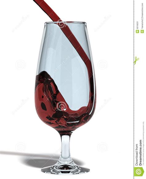 Pouring Wine Into A Glass Stock Illustration Illustration