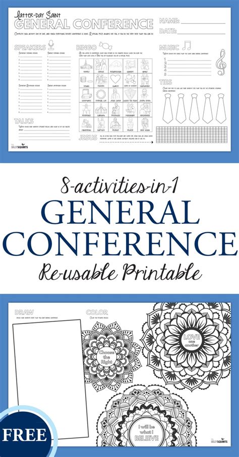 usable general conference printable  kids  silly squirts