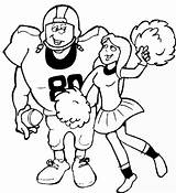 Coloring Pages Football Player Kids Cheerleading American Printable Girl Sheets Print Girls Color Homecoming Players College School Coloring2print Tailgate sketch template