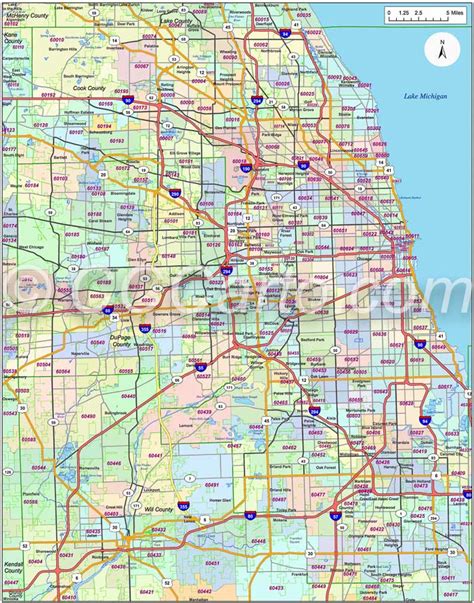 Cook County Zip Code Map Map Of The World