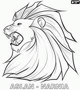 Narnia Aslan Lions sketch template