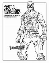 Fortnite Trooper Skelton Drawittoo sketch template