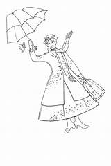 Poppins Bert Colouring Printcolorcraft Umbrella Cartoons Besuchen sketch template