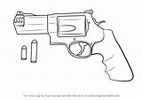 Revolver Bullets Drawing Pistols Drawingtutorials101 sketch template