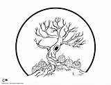 Coloring Tree Spooky Pages Halloween Acacia Getcolorings Color Parts sketch template
