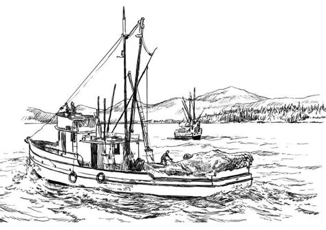 coloring page fishing boat  printable coloring pages img