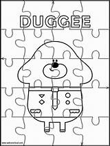 Duggee Hey Coloring Pages Getdrawings Puzzle sketch template