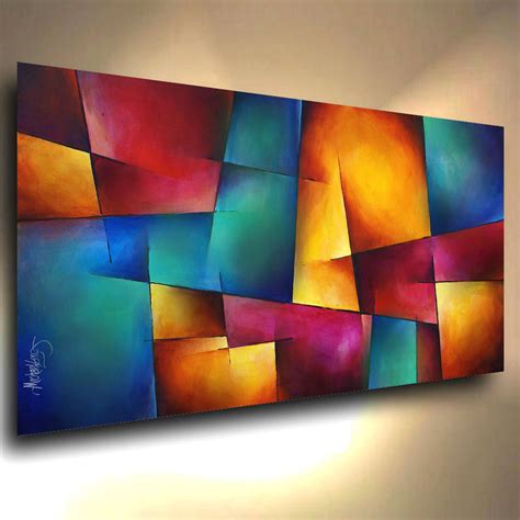modern abstract art contemporary giclee canvas print   michael lang painting ebay
