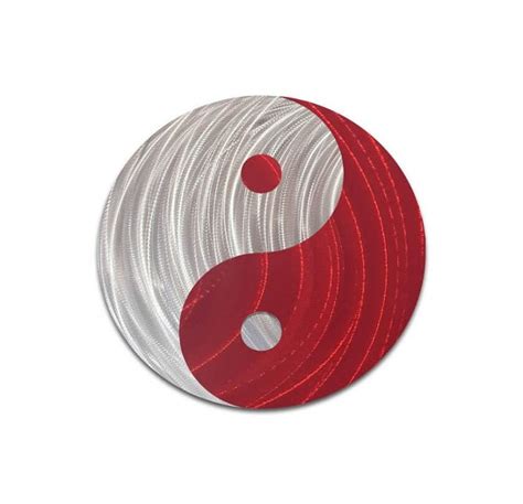 ying  red metalistik metal wall art