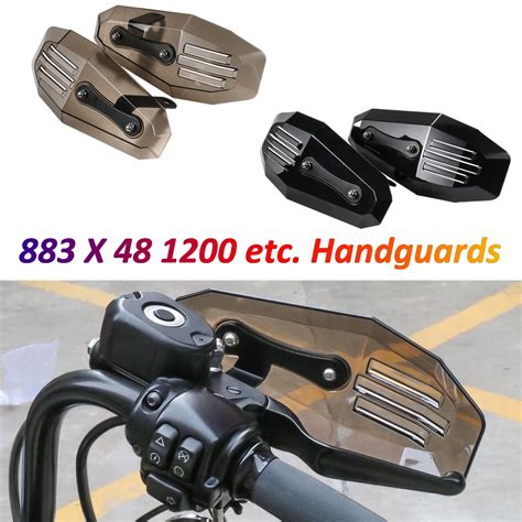 motorcycle handguard handlebar wind deflector shield fits  harley xl    custom