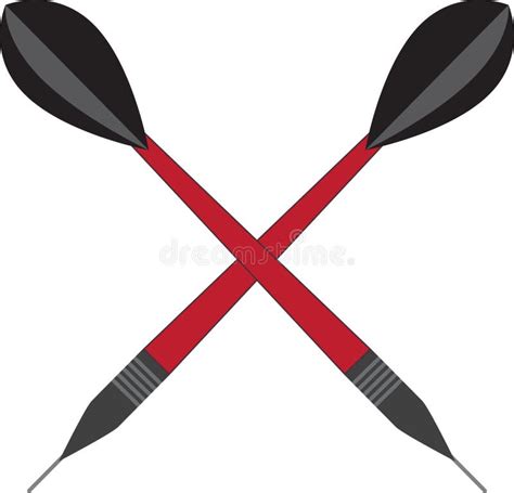 crossed darts stock vector illustration  barb hobby