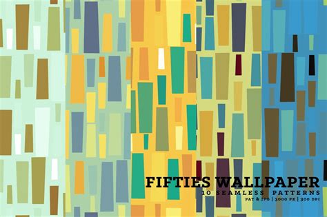 fifties wallpaper seamless patterns creative market